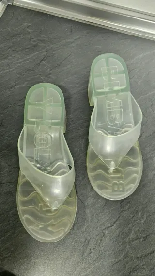 Sandalias Bimba y Lola Verdes Transparentes