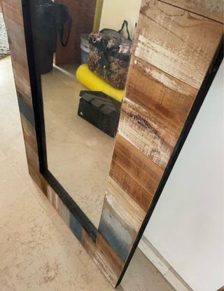 Espejo de pared madera rústico