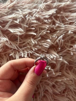 Anillo de compromiso plata sin caja