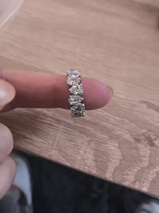 Anillo Corazones Swarovski Plata y Blanco