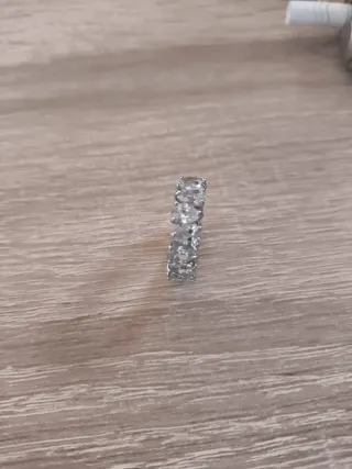 Anillo Corazones Swarovski Plata y Blanco