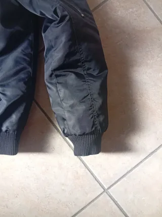 Bomber uomo nera con stampa