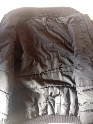 Bomber uomo nera con stampa