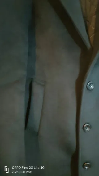 Abrigo largo de lana negro