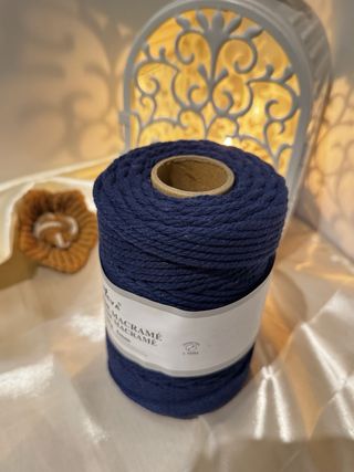 Cordão de Macramé Azul 400g 4mm