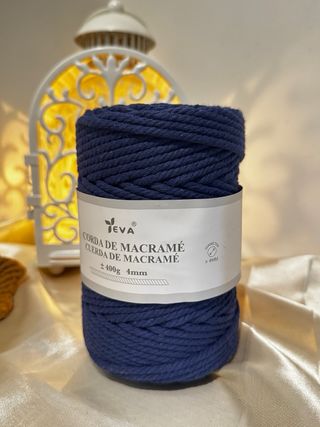 Cordão de Macramé Azul 400g 4mm