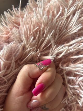 Anillo Oro Blanco Diamante de Compromiso