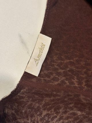 Maglia vintage leopardata a maniche lunghe