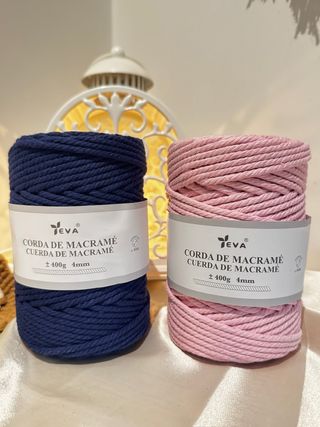 2 unidades Cordão algodão 400g 4mm