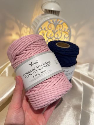 2 unidades Cordão algodão 400g 4mm