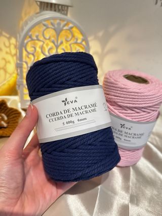 2 unidades Cordão algodão 400g 4mm