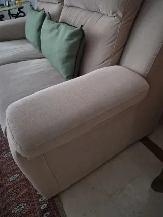 Sofá de 3 plazas beige