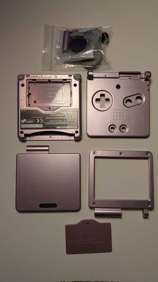 Carcasa GBA SP Rosa Original con Tornillos