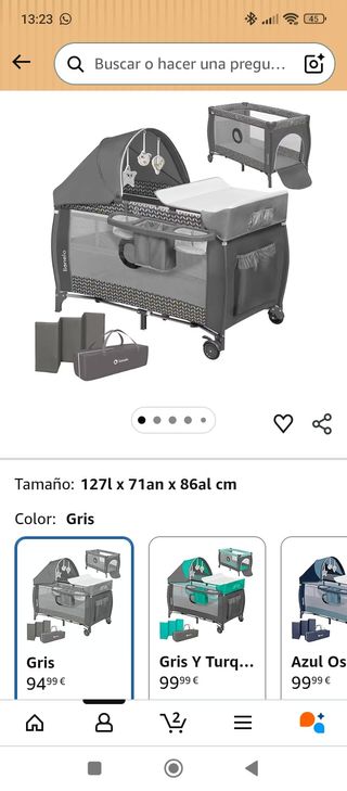 Cuna de viaje + colchón