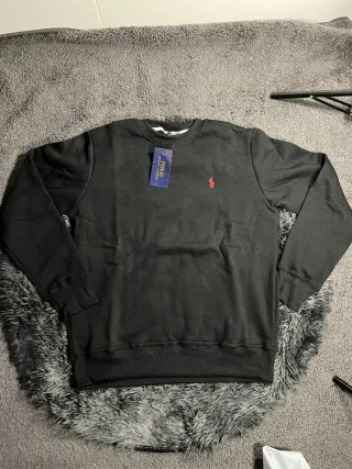 Sudadera Polo Ralph Lauren Negra Logo Rojo