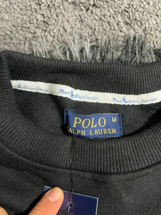 Sudadera Polo Ralph Lauren Negra Logo Rojo