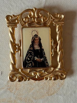 Marco Dorado Pequeño Virgen Soledad