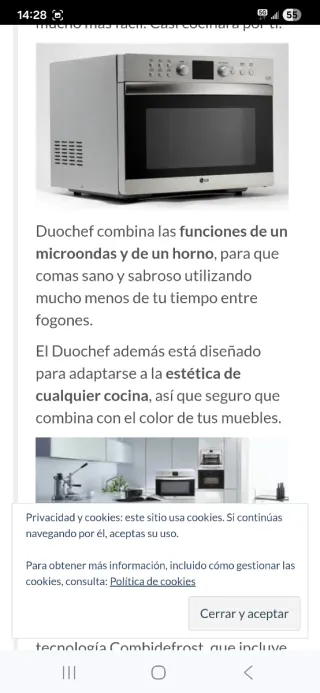 Horno LG convección/gril/Microondas 31Litros