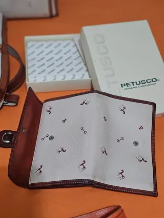 Lote 4 Bolsos Petusco Cuero Genuino