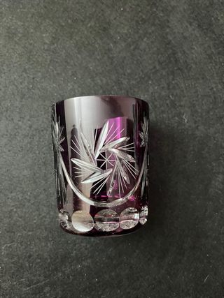 Juego 6 Vasos Cristal Multicolor Hand made