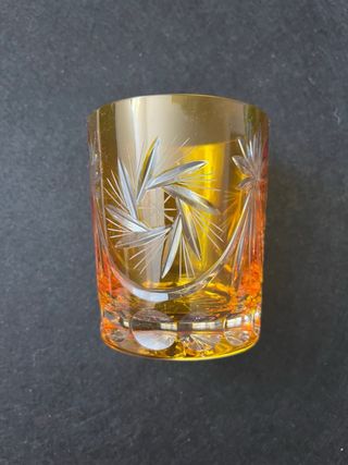 Juego 6 Vasos Cristal Multicolor Hand made