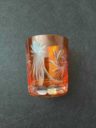 Juego 6 Vasos Cristal Multicolor Hand made