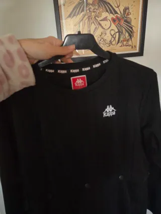 Vestido Kappa Negro Manga Larga