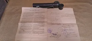 Porta Documentos Militar con documento antiguo