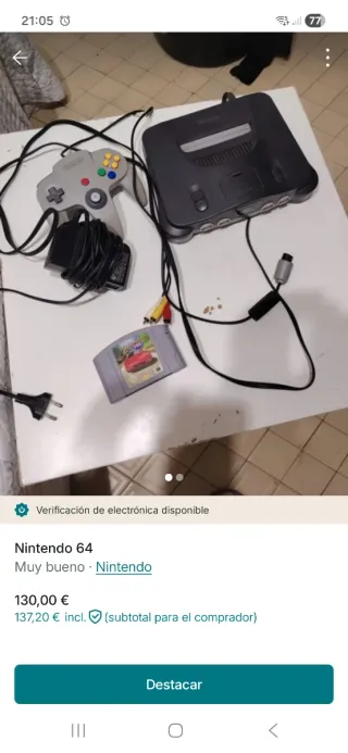 Nintendo 64 Negra Completa