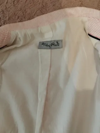 Blazer Pilar Prieto roja y blanco