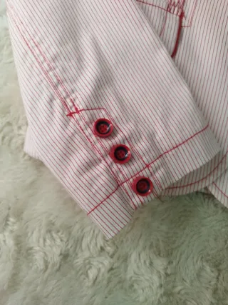 Blazer Pilar Prieto roja y blanco