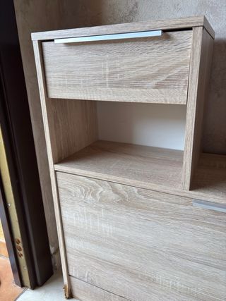 Zapatero con cajón de madera