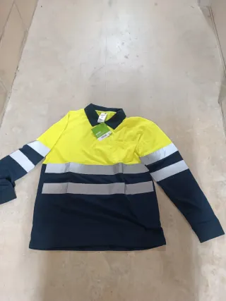 Polo trabajo manga larga Velilla amarillo