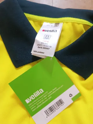 Polo trabajo manga larga Velilla amarillo