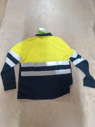 Polo trabajo manga larga Velilla amarillo