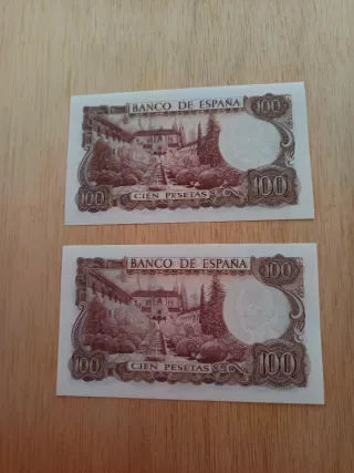 Billetes 100 Pesetas Banco de España 1970