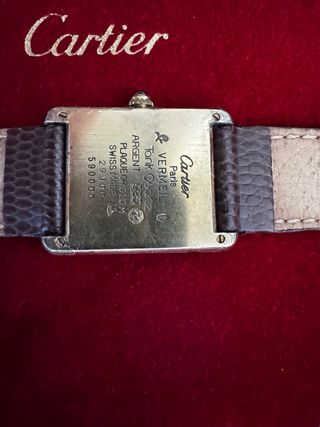 Reloj Cartier Cuadrado Correa Marrón