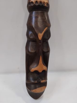 Coppia di sculture in legno artigianali