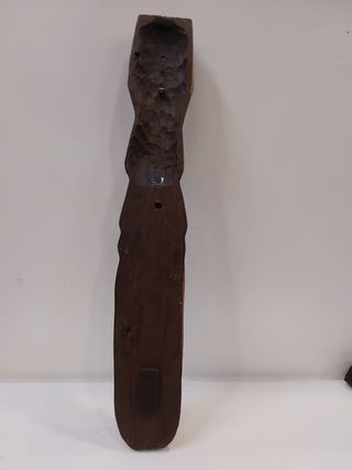 Coppia di sculture in legno artigianali