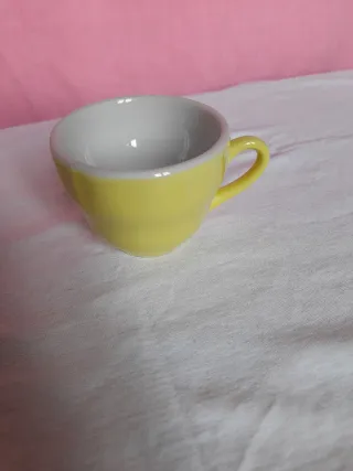 Set 5 Tazzine Caffè con Piattini Giallo