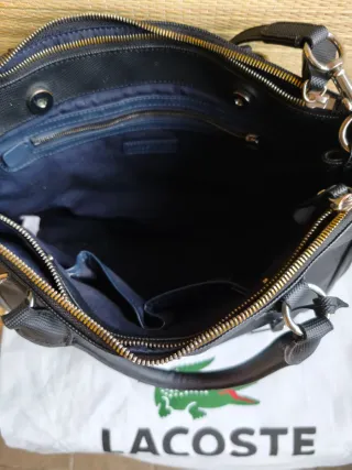 Borsetta Lacoste nera tessuto tecnico