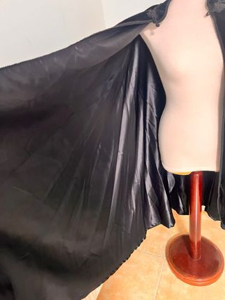 Capa Fallera  fallero Negra Terciopelo