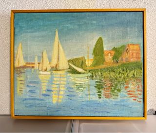 2 Quadri ad olio. Fiori e paesaggio