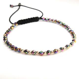 Braccialetto oro e multicolor