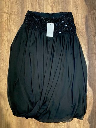 Falda Zara Mindi Negra