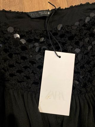 Falda Zara Mindi Negra