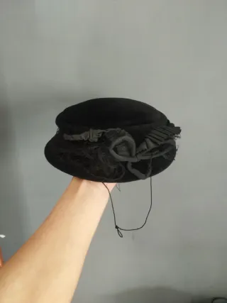 Cappello vintage cappellificio La Familiare nero