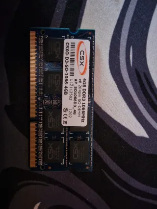 CSX 4GB DDR3 1066MHz SO-DIMM