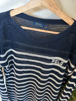 Jersey Polo Ralph Lauren Rayas Lino Talla L