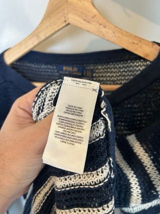 Jersey Polo Ralph Lauren Rayas Lino Talla L